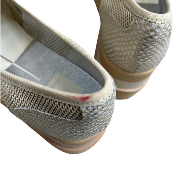 dolce vita Jhenee Platform Sneaker Size 7.5 Gold & Cream Mesh Sides - Picture 5 of 8